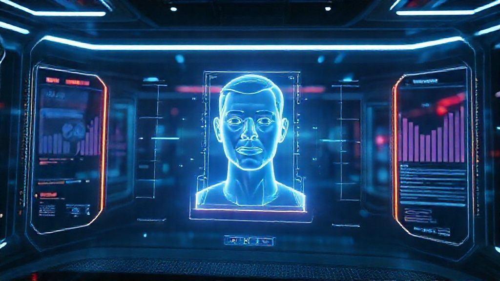 Futuristic dashboard interface showing AI video personalization software 2026 in action