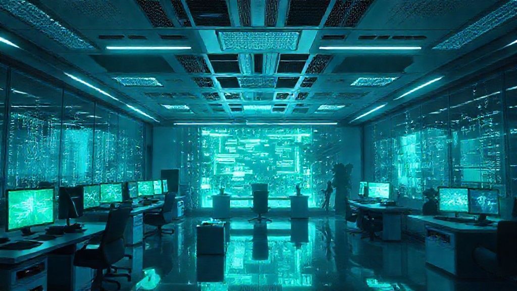 Futuristic dashboard displaying Generative AI workflow automation processes